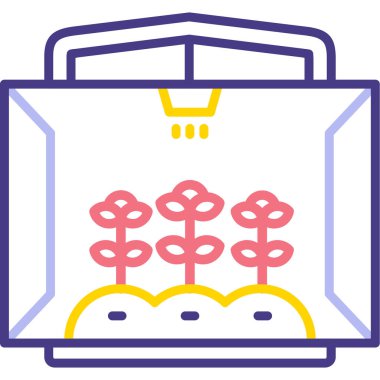 vector illustration of a flower pot