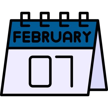 Şubat 2 takvim simgesi, düz tasarım biçimi