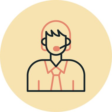 İş adamı simgesi vektör illüstrasyonu