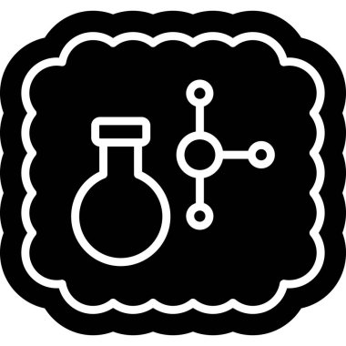 Bilim ve teknoloji ikonu, vektör illüstrasyonu