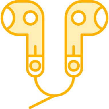 ses kulaklığı simgesi renk dış hat vektörü