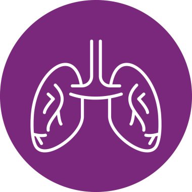 Ciğerler. Web simgesi basit illüstrasyon