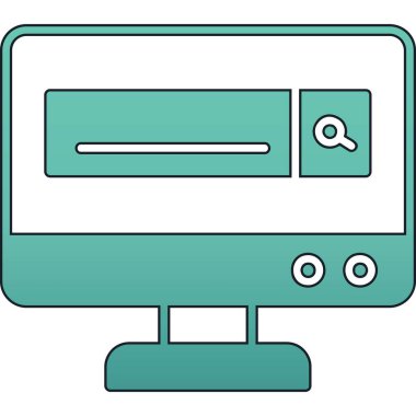 tarayıcı web simgesi, basit vektör illüstrasyonu