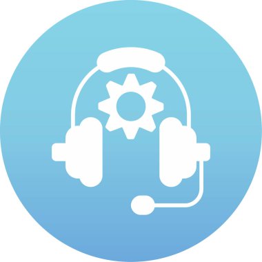 Kulaklık. Web simgesi basit illüstrasyon