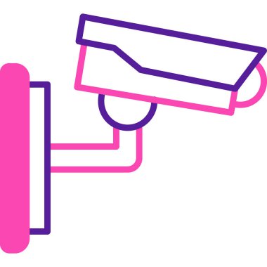 CCTV kamera simgesi, vektör illüstrasyonu