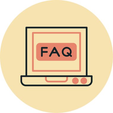 metin faq ile dizüstü bilgisayar.