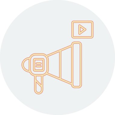 Hoparlör simgesinin vektör illüstrasyonu