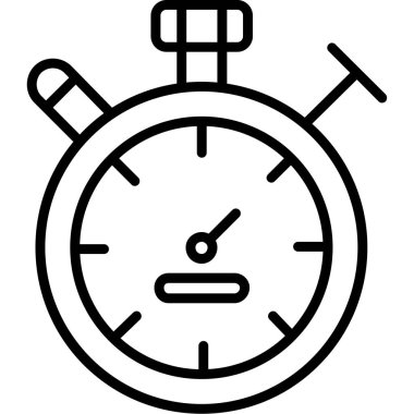 Saat kronometre simgesi ana hat biçiminde