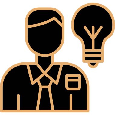 iş adamı simgesi, vektör illüstrasyonu