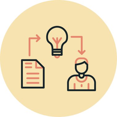 Düz biçimli fikir simgesi