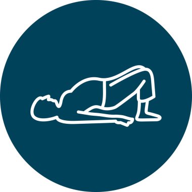 Masaj düz yuvarlanmış vektör simgesi