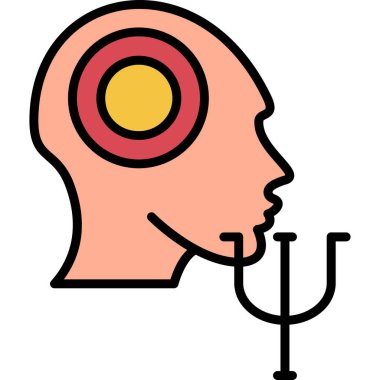 İnsan kafası ikonu. insan başı vektör simgesi düz dizayn