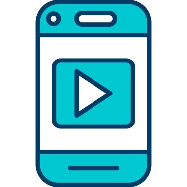 Cep telefonu. Web simgesi basit illüstrasyon