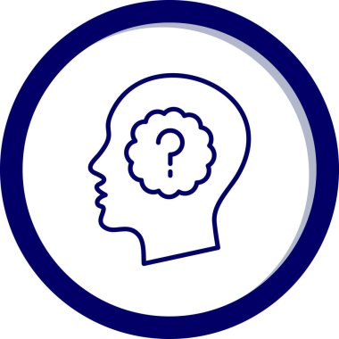 İnsan kafa simgesi vektör illüstrasyonu