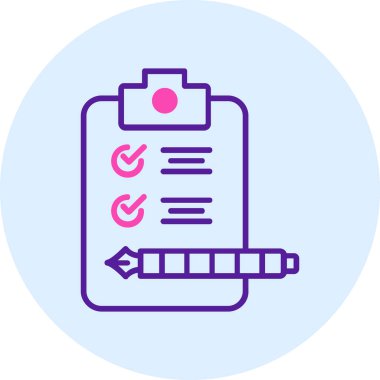 Kontrol listesi. Web simgesi vektör illüstrasyonu