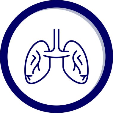 Ciğerler. Web simgesi basit illüstrasyon