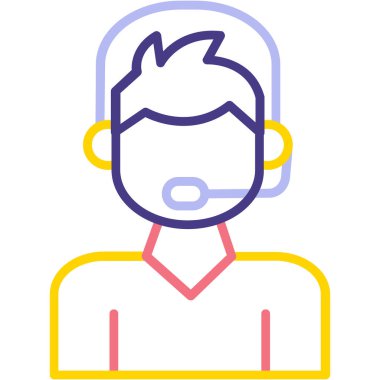 avatar. Web simgesi vektör illüstrasyonu