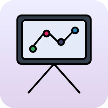 Sunum simgesi soyut arka grupta izole edildi
