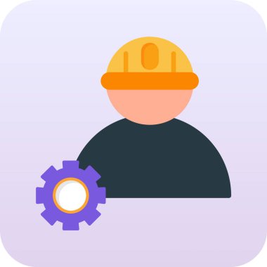 Mühendis. Web simgesi basit illüstrasyon