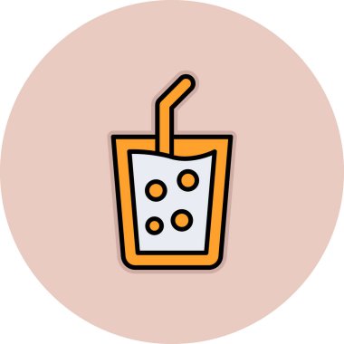 Kokteyl içecek ikonu vektör illüstrasyonu