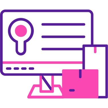 seo modern simgesinin vektör illüstrasyonu