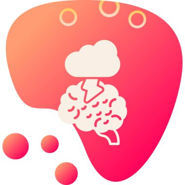 Beyin beyin simgesi rozet tarzında