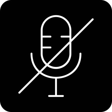 mikrofon simgesi, vektör illüstrasyonu