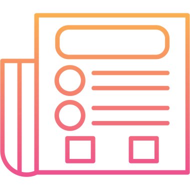 Belge. Web simgesi basit illüstrasyon