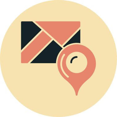 konum pin konumu simgesi - taslak biçimi