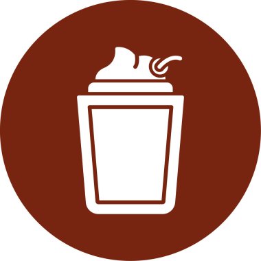 Kahve. Web simgesi basit illüstrasyon