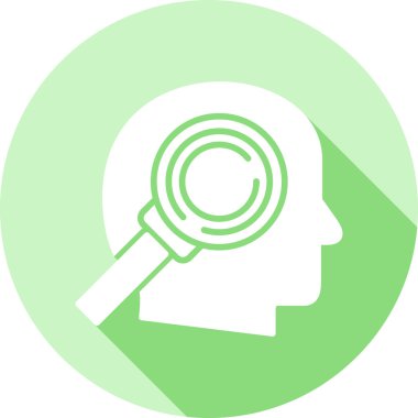 büyüteç vektör simgesine sahip baş