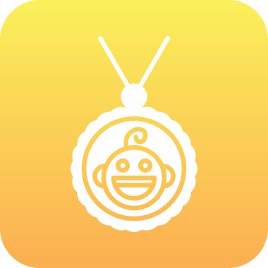 maymun simgesi soyut arkaplanda izole edildi