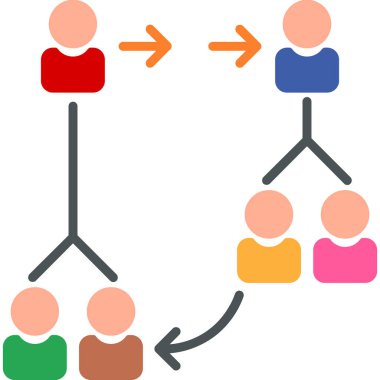 Sosyal ağ düz simgesi