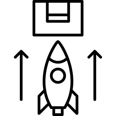 Fırlat. Web simgesi basit illüstrasyon