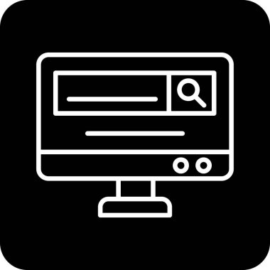 tarayıcı simgesi vektör illüstrasyonu