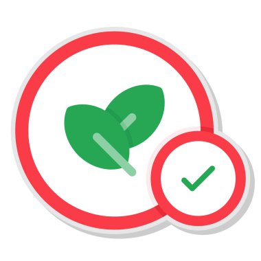 Yaprak simgesi vektörü düz