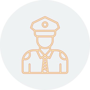 Polis simge vektör çizim