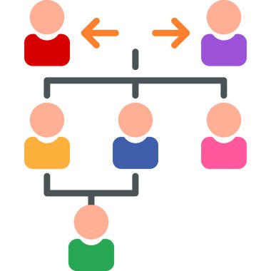 İnsanlar ikonu, vektör illüstrasyonu. Düz tasarım biçimi