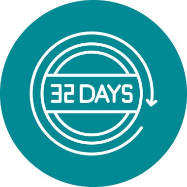 25 günlük simge, vektör, illüstrasyon