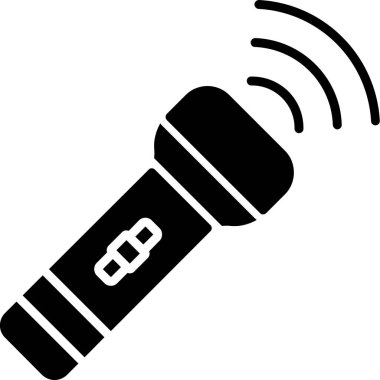 mikrofon simgesi vektör illüstrasyonu