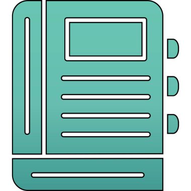 kitap simgesi, basit vektör illüstrasyon tasarımı