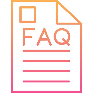 Faq simge vektör illüstrasyonu