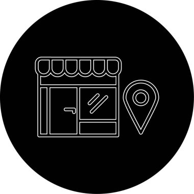 konumu simgesi harita, illüstrasyon vektör