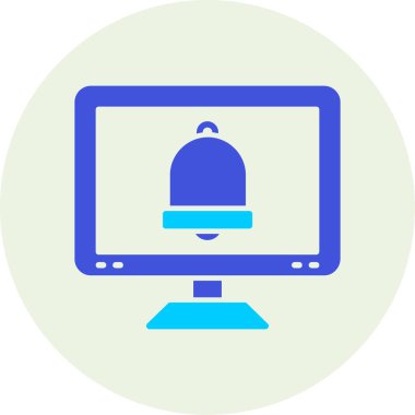 bilgisayar monitörü simgesi basit illüstrasyon