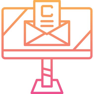 e-posta pazarlama simgesi düz biçimli