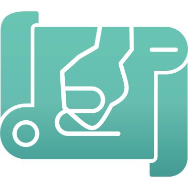 Bir araba simgesinin vektör illüstrasyonu