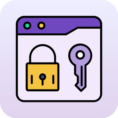 kilit simgesi, vektör illüstrasyonu