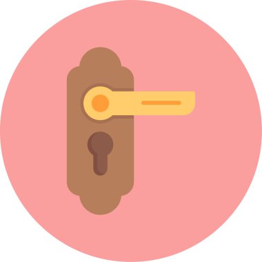 Kapı tokmağı vektör simgesi. Basit tasarım