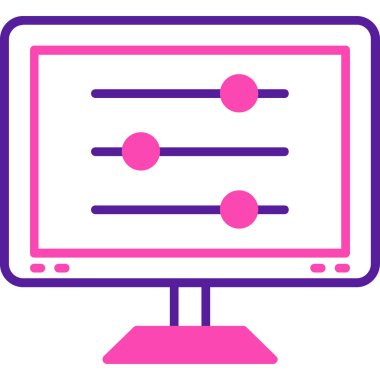 dizüstü bilgisayar web simgesi basit illüstrasyon