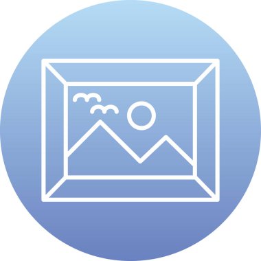 güzel peyzaj vektör çizgisi simgesi